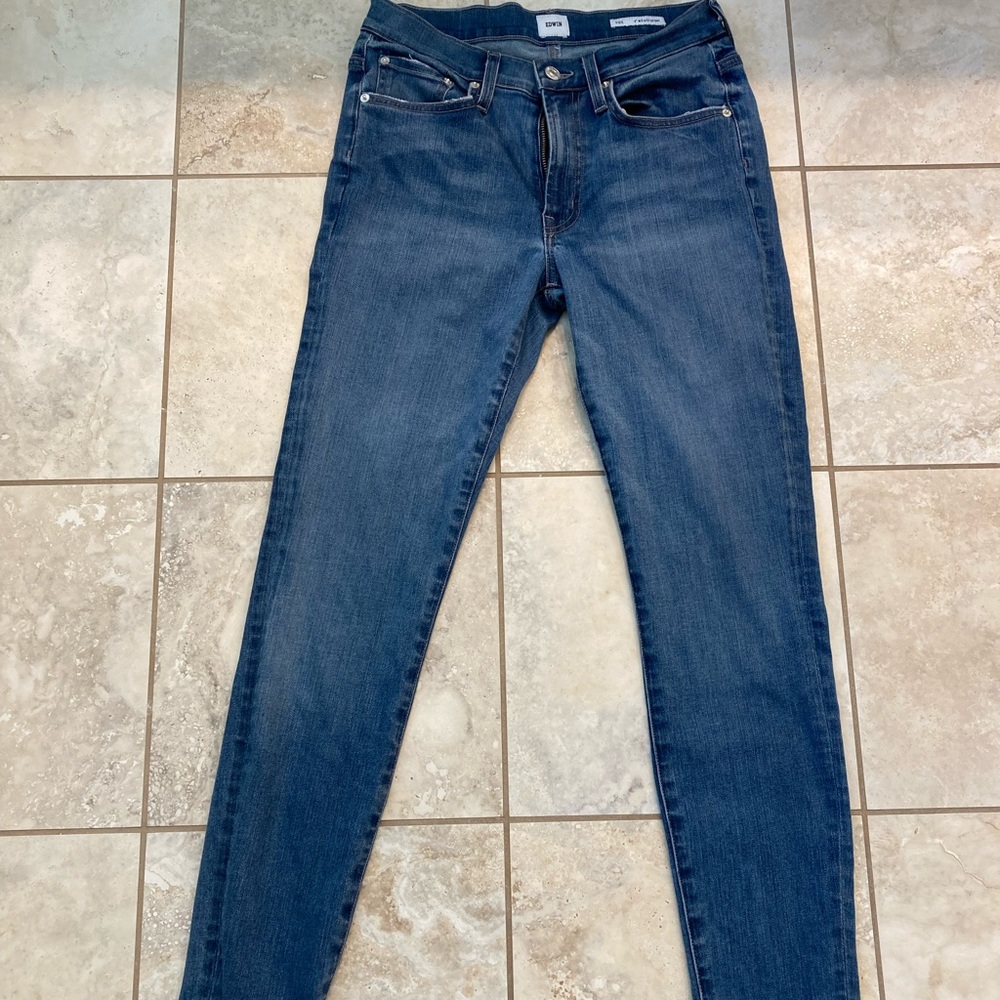 Edwin Pixie High Rise 9” Skinny Jeans